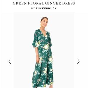 Tuckernuck Green Floral Ginger Dress